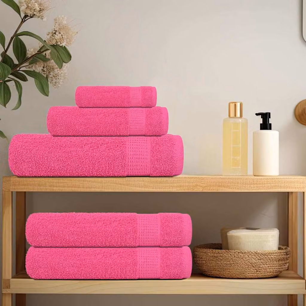 vidaXL Asciugamani per ospiti FROGN 2 pz Rosa 30x50 cm 360 g/m²