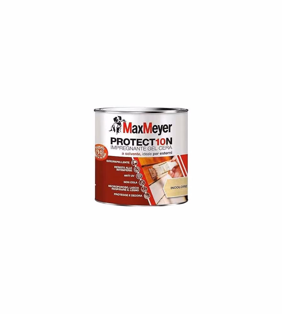 MaxMeyer Impregnante a Solvente Incolore 0,75 L - Protezione Legno Esterni