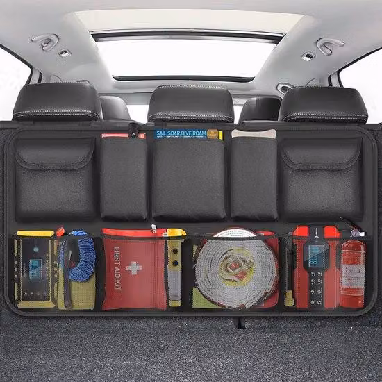Organizer da auto, valigia 60x32x29 cm - Cassa da trasporto ribaltabile con scomparto frigorifero