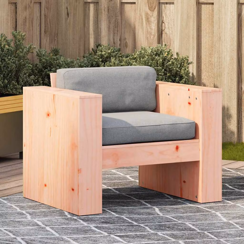 vidaXL Divano da Giardino Moderno in Legno Massello di Douglas, L: 79 cm, P: 60 cm, H: 62 cm