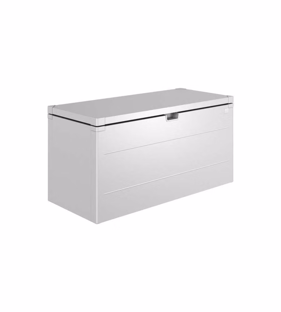 Baule da esterno Stylebox 140 in acciaio zincato colore argento metallizato