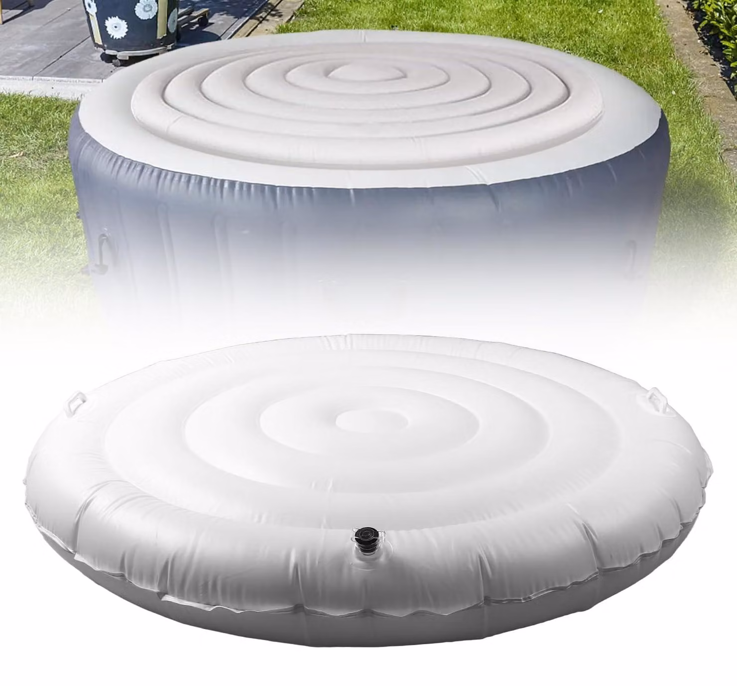 Copertura gonfiabile per vasca idromassaggio - Coperchio a risparmio energetico - Forma rotonda - Coperture di ricambio per vasche idromassaggio - Ideale per uso esterno - Adatto...