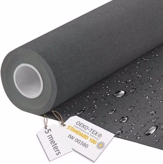 Tela Acquaparata - Tessuto per arredamento per metro, Imitazione Pietra 160 cm Largo - Tessuto impermeabile 220 g/m2 600D - Tessuto per ombrelli Acquaparata per metro, Stony Beach 5M
