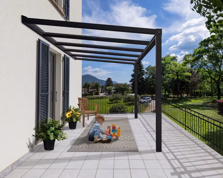 Copertura per patio 3,4x3,7 m bianca Palram 705893