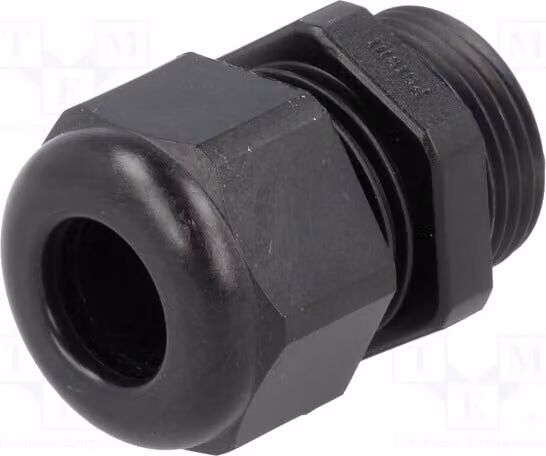 5 connettori a vite IP68, codice prodotto 1.209.1301.15, colore nero, materiale: [specificare il materiale]
