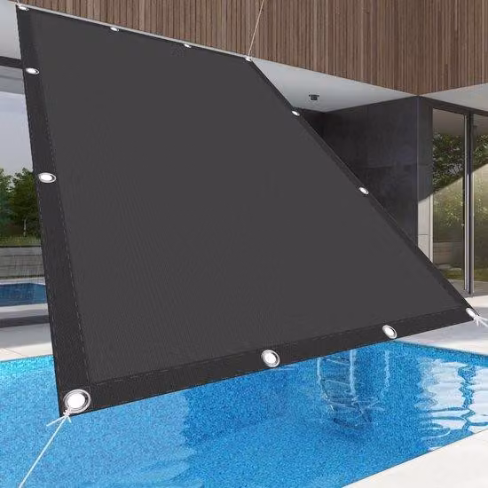 Telo ombreggiante - Schaduwdoek - Ombrellone da spiaggia - Poliestere impermeabile - 3 x 4,5 m - Grigio scuro