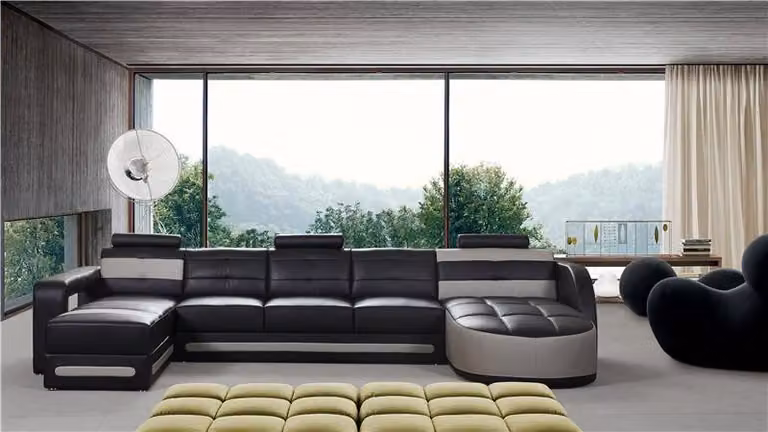 Sofa Sitz Eck Garnitur Polster Ecke Couch Design Couch Luxus Couchen Leder