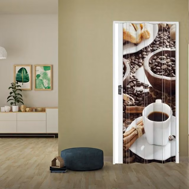 Porta a soffietto interna in PVC modello Vera multicolore L 89,5 x H 214 cm