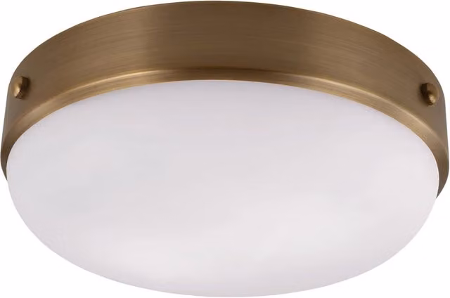Plafoniera Contemporanea Cadence FEISS in Acciaio Ottone e Vetro Trasparente con 2 Luci E27
