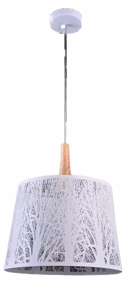 Sospensione Contemporanea Lantern Metallo Bianco 1 Luce Diffusore Metallo Bianco