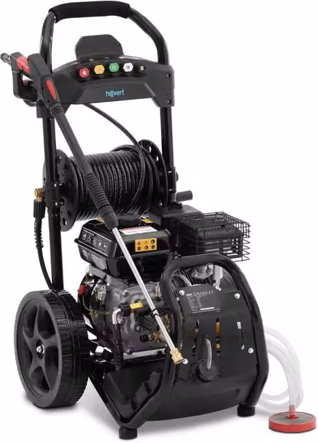 Idropulitrice ad alta pressione 4500 w 200 bar 9 l/min tubo da 20 m pvc ferro nero 14_0009435
