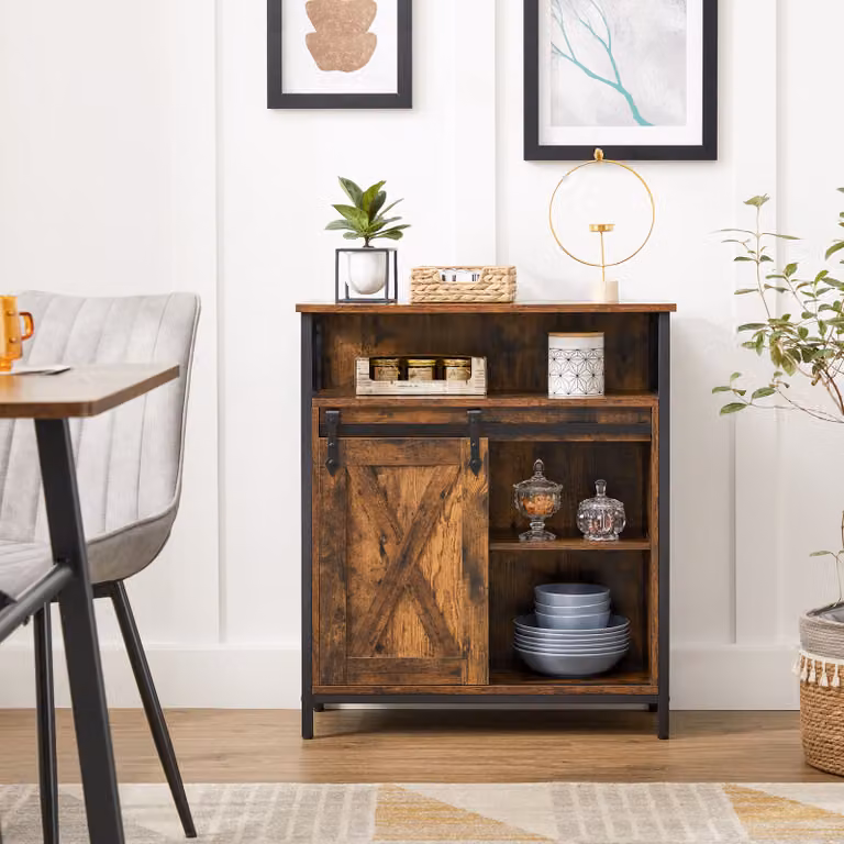 Credenza VASAGLE, 70 x 30 x 80 cm, con anta scorrevole