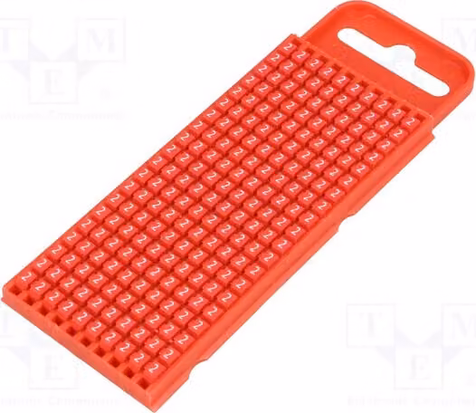 200 etichette per cavi e conduttori, colore rosso, modello 561-01622, adatte per cavi da 2 a 2,8 mm