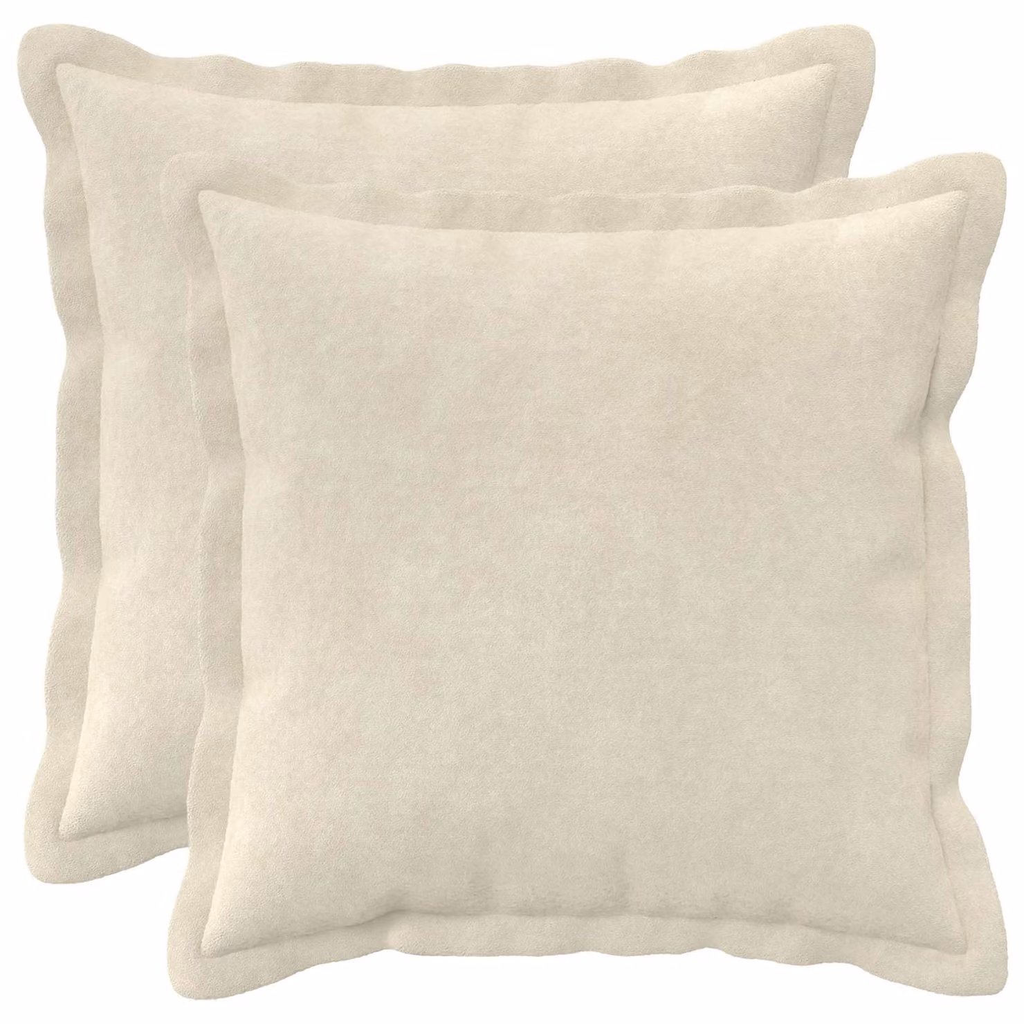 Set di 2 federe vidaXL HOUTEN color beige in microfibra, L 40 x P 40 cm