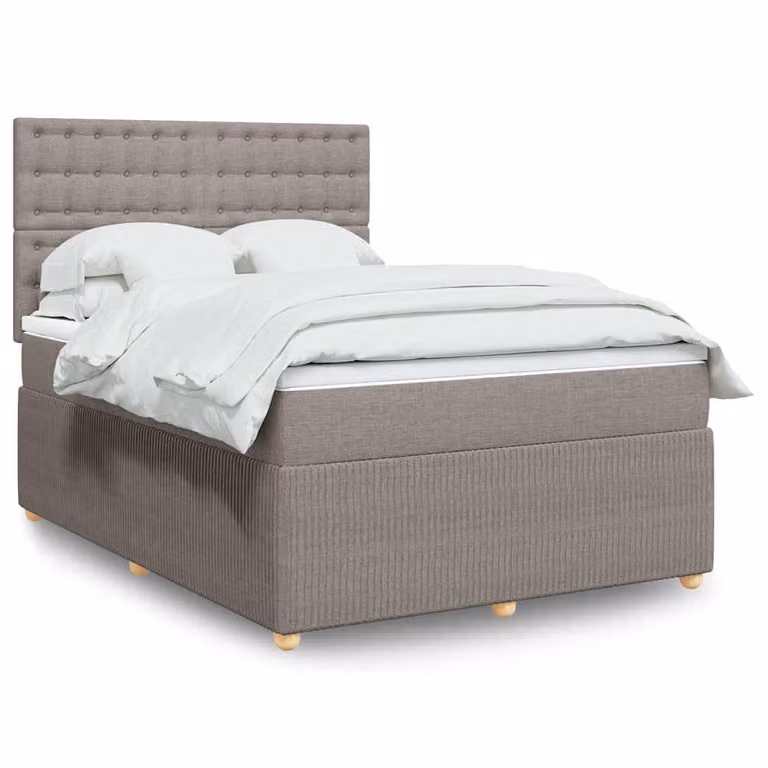 vidaXL Giroletto a Molle con Materasso Ibrido in Tessuto, L/P/H: 140 x 200 cm
