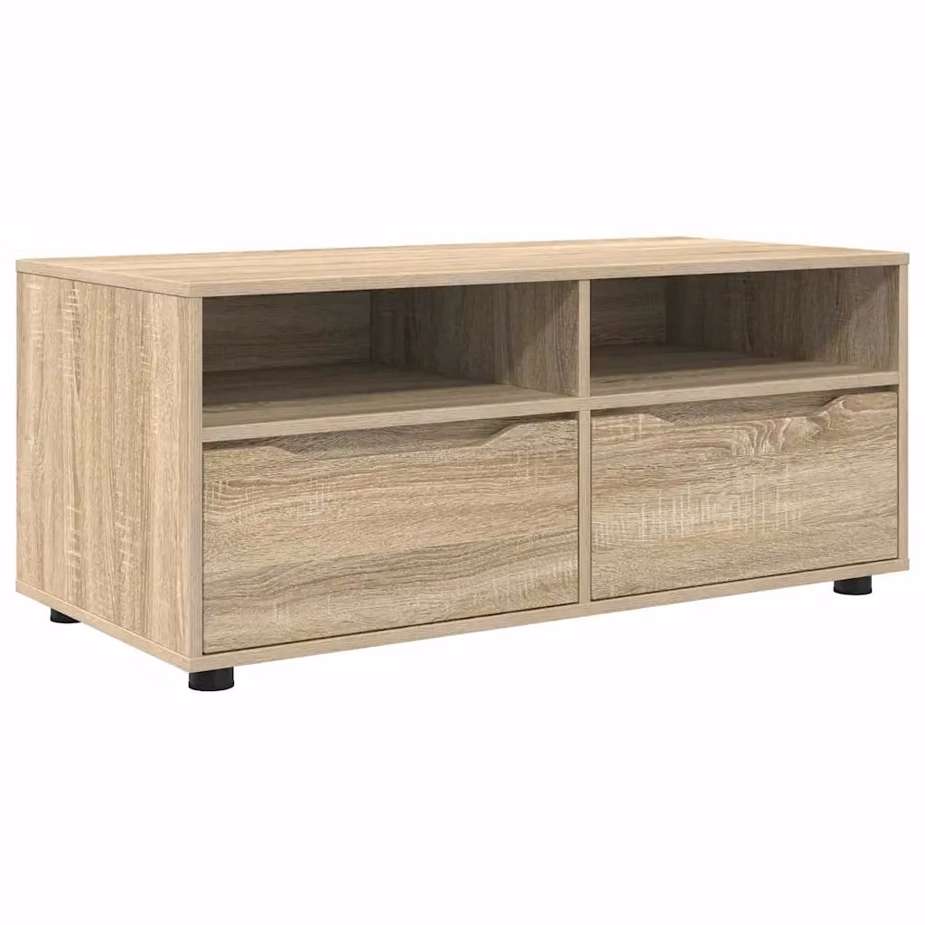 Mobile TV moderno vidaXL in legno color rovere con vani porta media L/P/H: 100 x 48 x 43 cm – 2