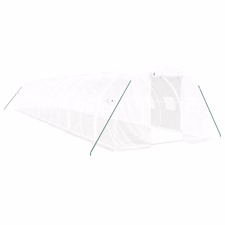 Serra con Telaio in Acciaio Bianco 42 m² 14x3x2 m