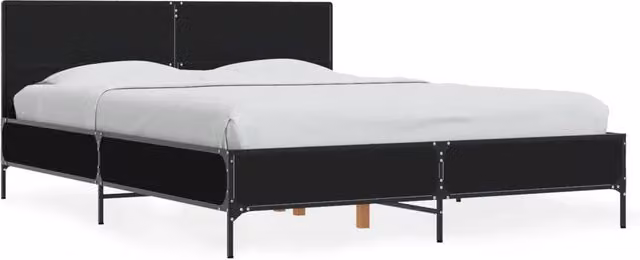 Letto matrimoniale per adulti Design In in legno multistrato e metallo nero L: 120 cm, P: 200 cm, H: 80 cm