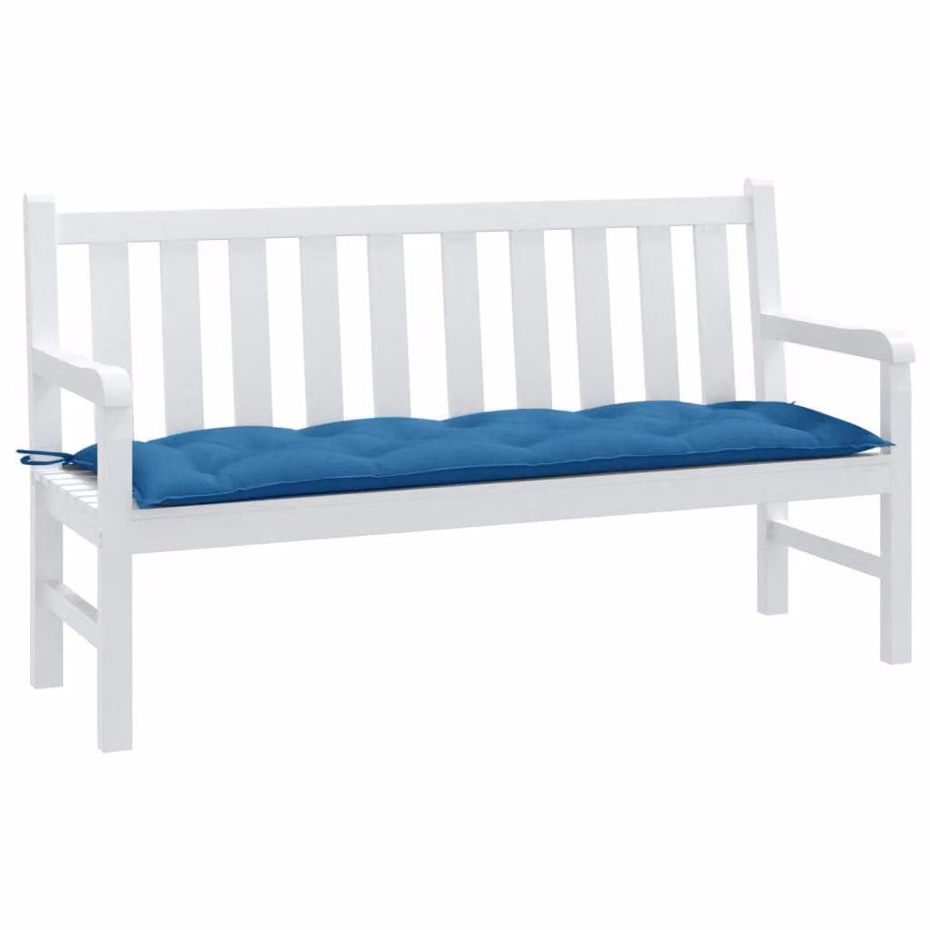 Cuscino per panca da giardino vidaXL Blu Mélange, L 150 x P 50 x H 7 cm, in tessuto resistente ai raggi UV e antiscivolo