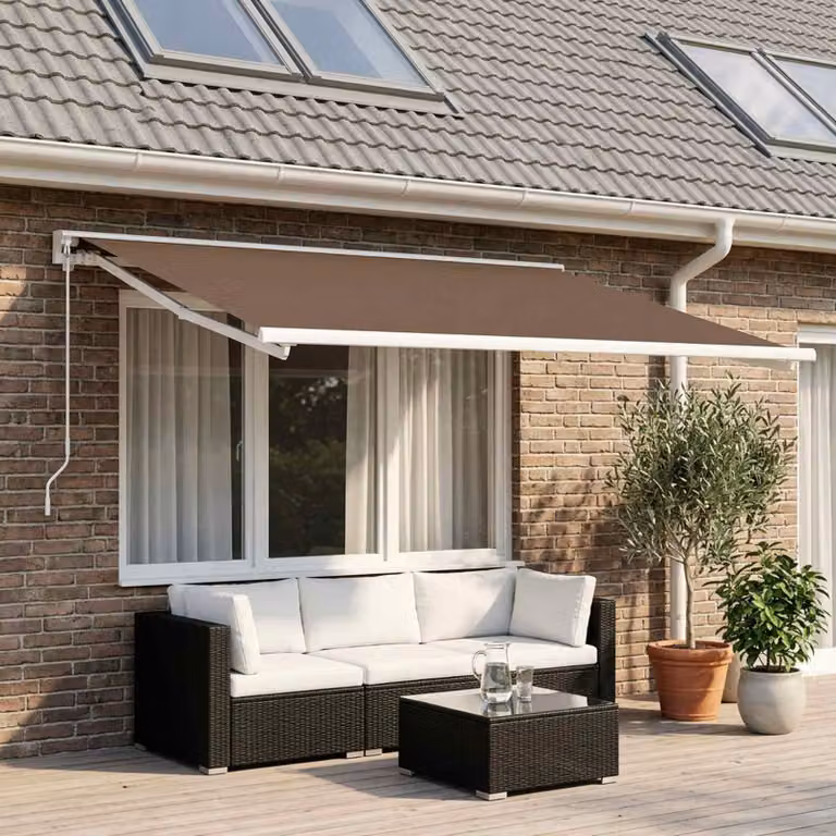 Maison Exclusive - Tessuto di ricambio per tende da sole, color beige, 300 x 250 cm, in poliestere