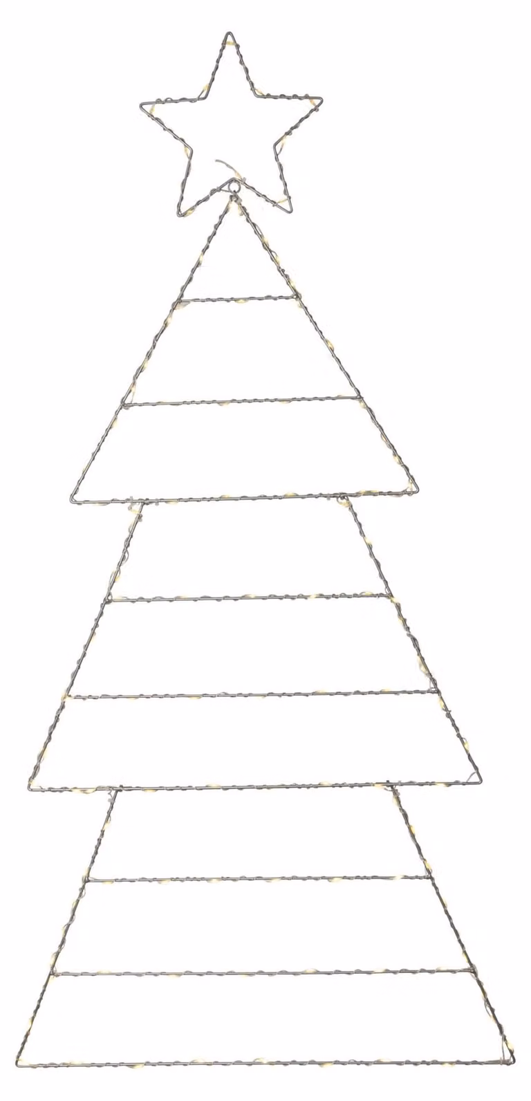 Lampada da esterno Folde con sagoma di albero, 110 LED, altezza 120 cm