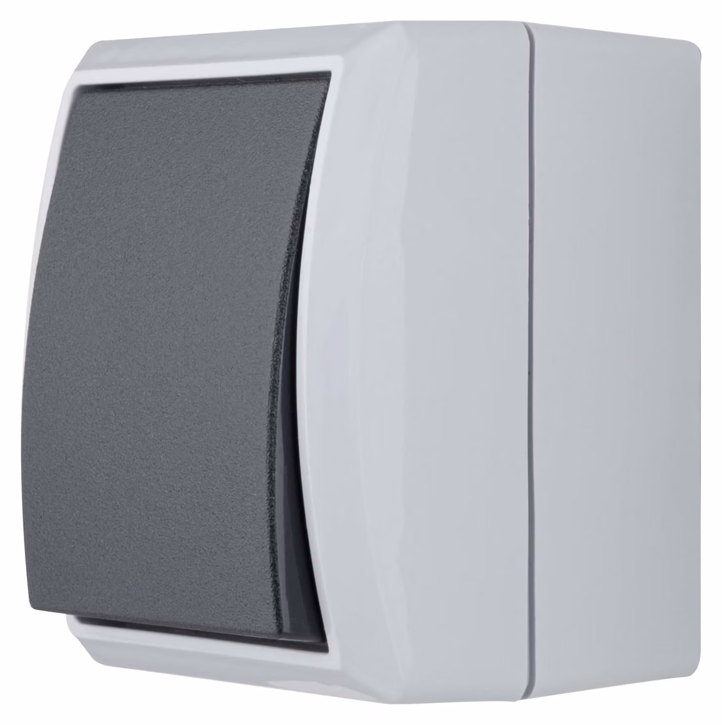 Interruttore bipolare, grado di protezione IP44, per ambienti umidi, colore grigio, 230 V, 10 A