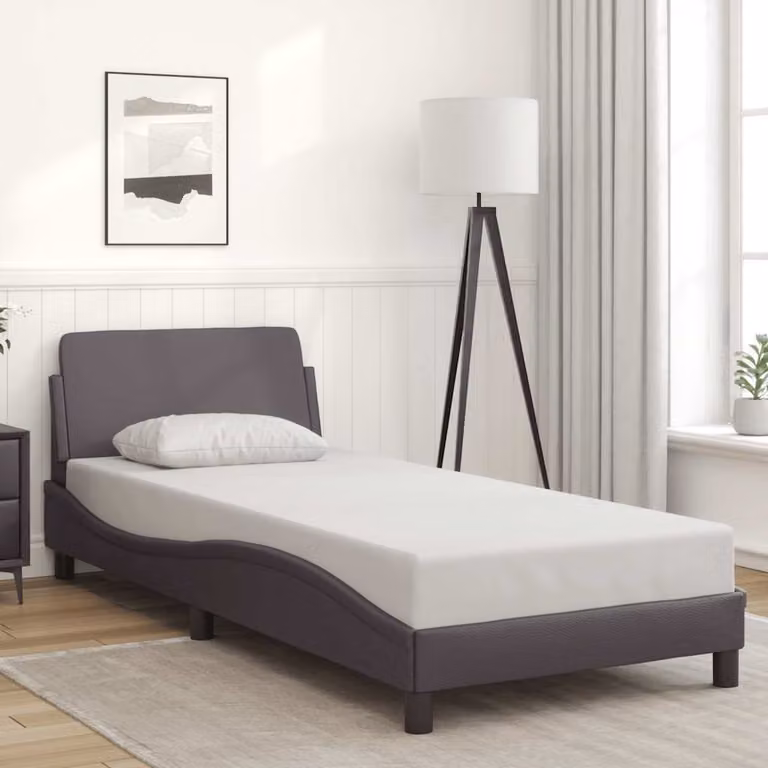 Giroletto vidaXL Dover in similpelle grigio L/P/H: 190 x 90 x 74,5 cm