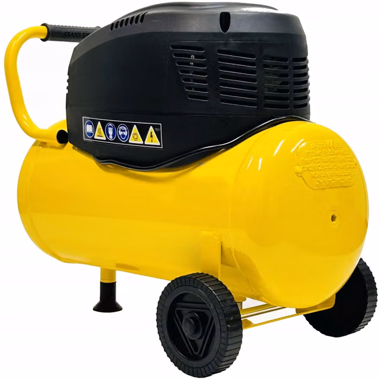 KRAFT&DELE | Compressore senza olio, 8 bar, 24 l, silenziosissimo, manometro, valvola di sicurezza, vite di scarico dell'acqua