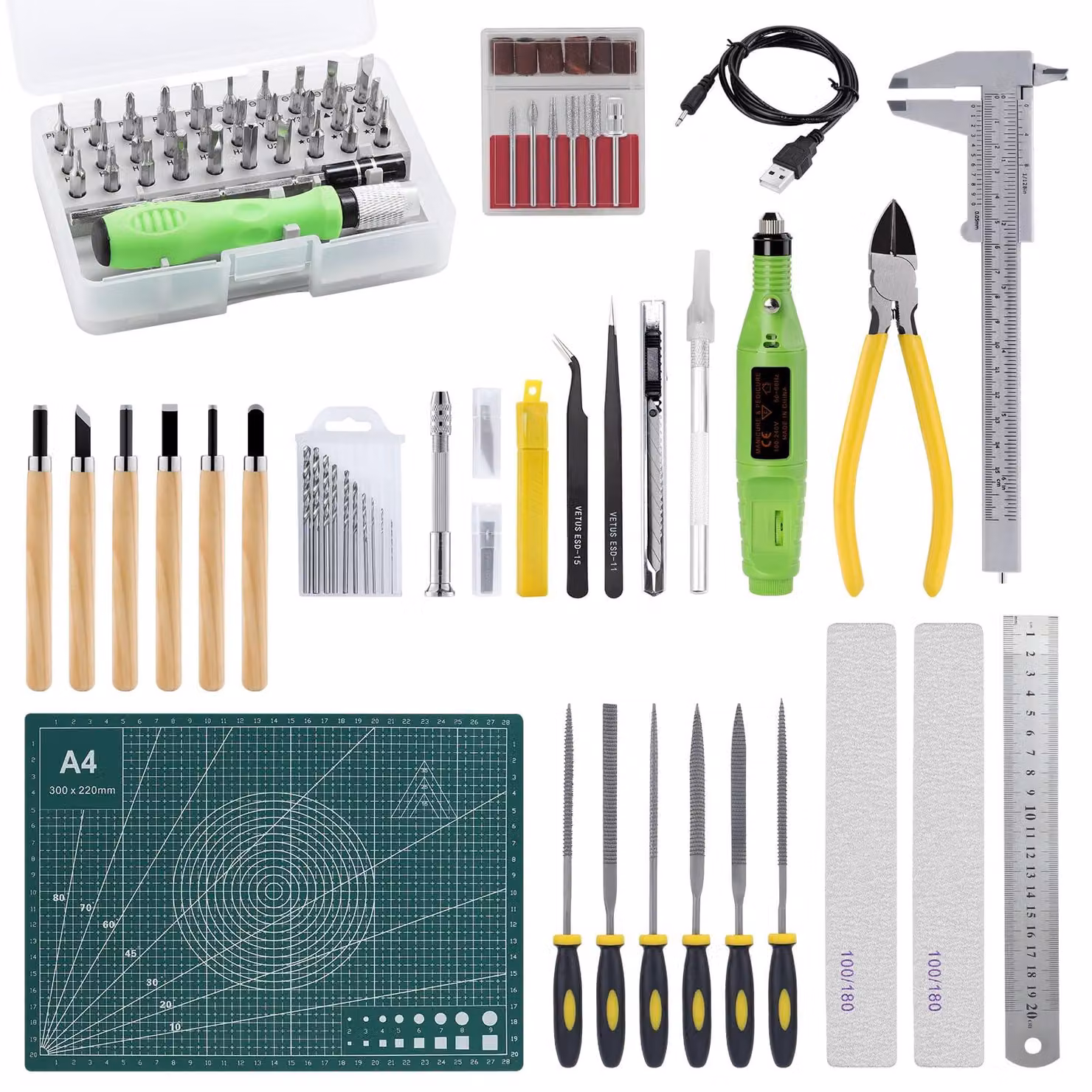 Kit di strumenti per modellismo, composto da 109 pezzi, ideale per modelli Gundam e lavori di bricolage