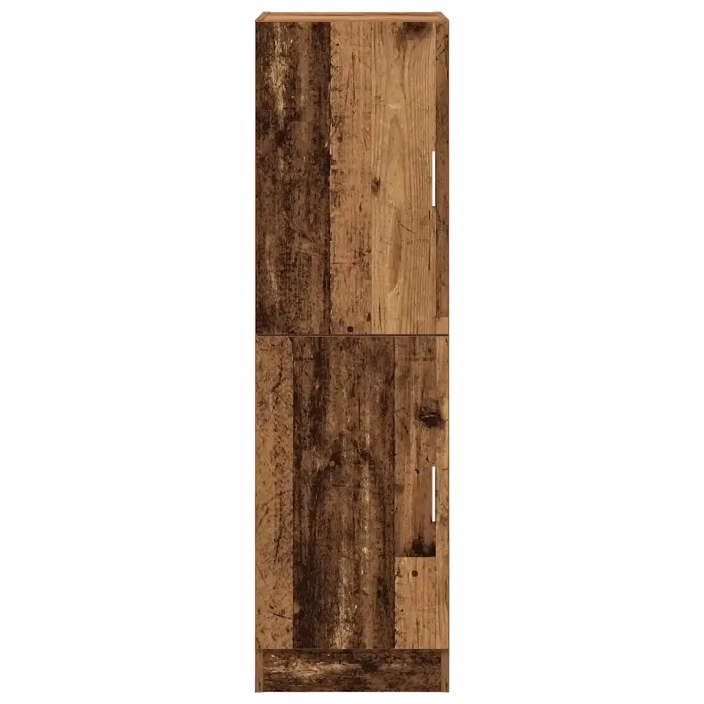 Mobile da cucina multifunzionale HELLOSHOP26 in legno composito marrone con finitura effetto legno anticato L/P/H: 38 x 41,5 x 131,5 cm – 2