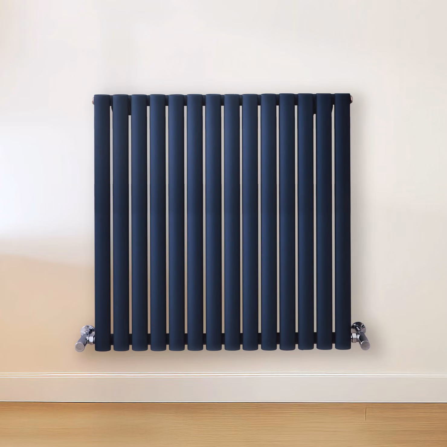 Radiatore di Design Orizzontale Blu (Regal Blu) - 800mm x 826mm - Pannello Doppio  - Revive
