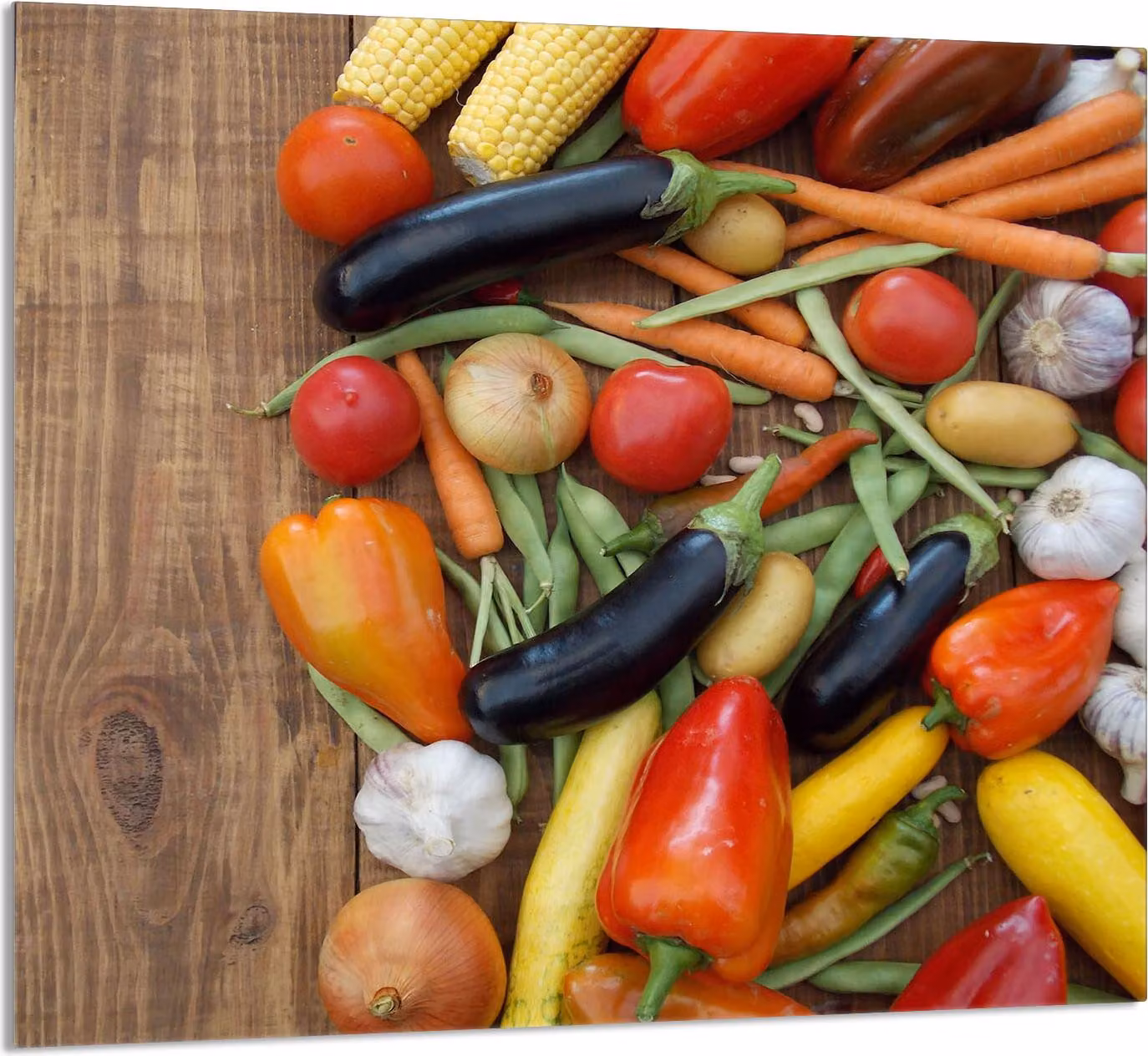 PIATTO DI VETRO PER LA CUCINA 65x60 Verdure