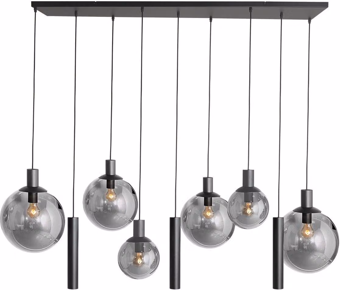 Lampada a sospensione - nero - Bollique - vetro metallo - lampada di design - E27_GU10 - 3798ZW - Steinhauer