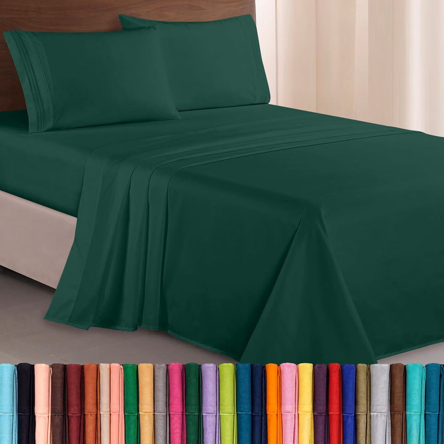 Set di lenzuola elegante e confortevole, con filatura a 1500 fili, qualità egiziana, ricamati con tre fili, realizzati con il tessuto più morbido di , set da 4 pezzi