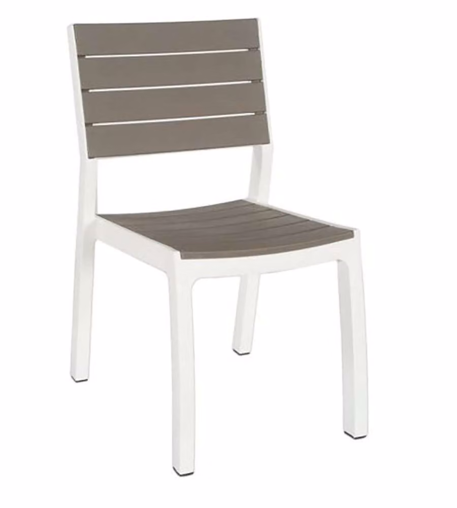 Keter Sedia da Giardino Harmony - Bianco Cappuccino - Resina Effetto Legno 47x60x86 cm