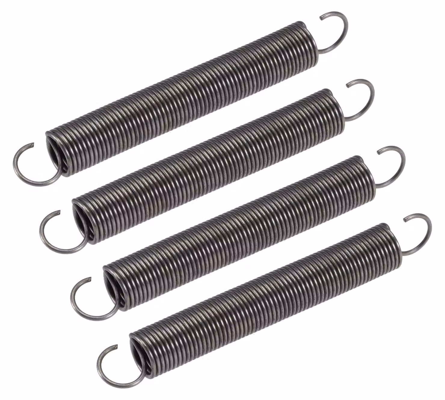 Molle a balestra con doppio gancio, 4 pezzi, dimensioni 1x10x80 mm, acciaio