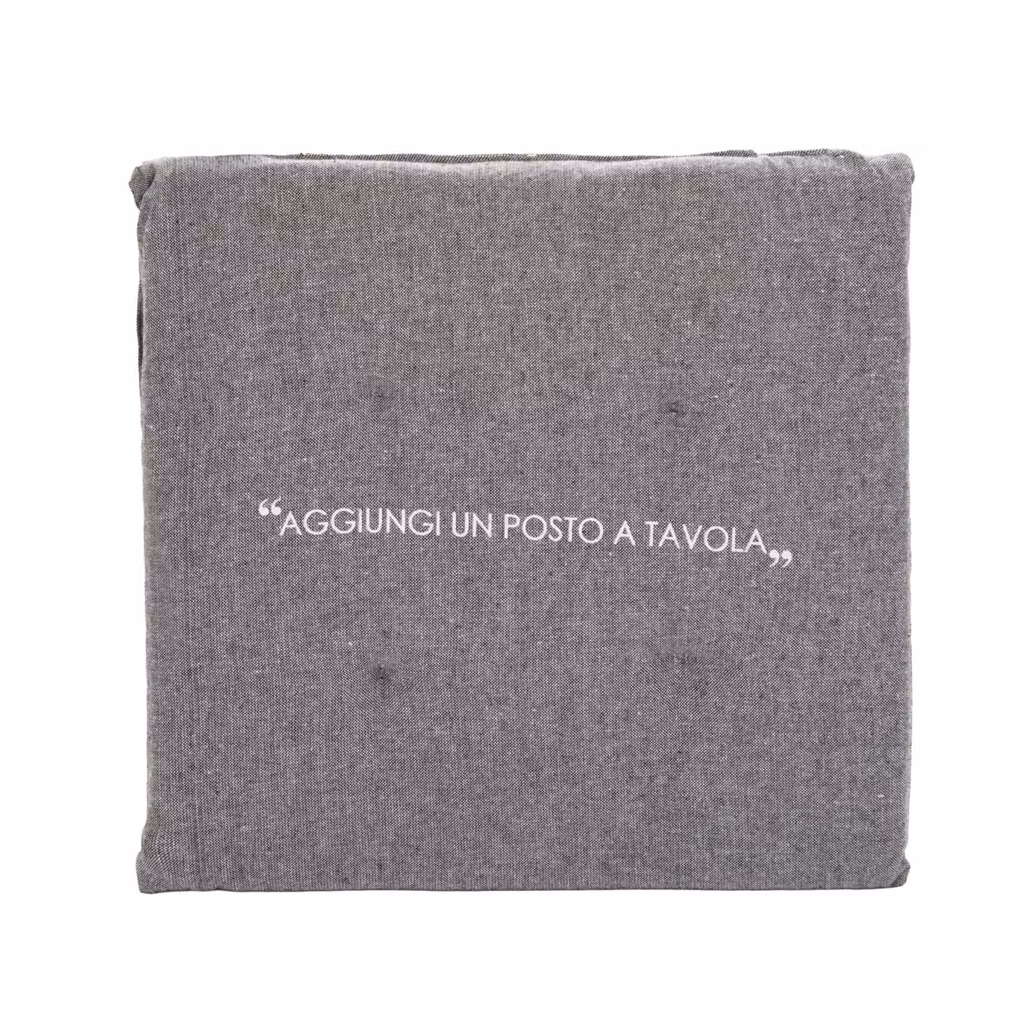 Cuscino per sedia quadrato KASANOVA con scritta Quotes in cotone colore antracite L: 40 cm x P: 40 cm – 2