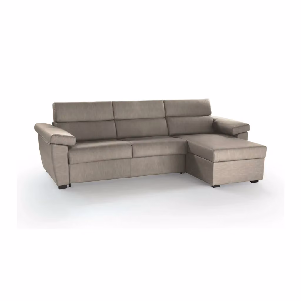 Divano Letto con Penisola Sfoderabile DMORA Made in Italy, Grigio, L/P: 285 x 160 cm – 2