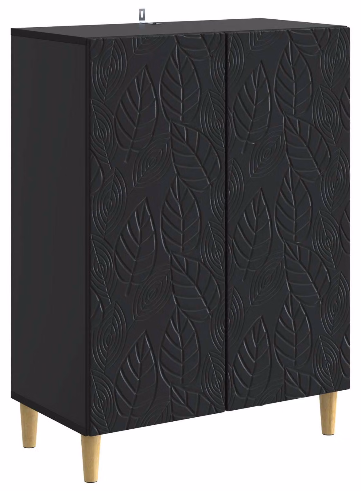 Credenza Nero 66 x 34,5 x 90 cm Legno ingegnerizzato
