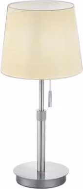 Lampada da tavolo Trio Leuchten Lyon con paralume bianco e struttura in acciaio regolabile