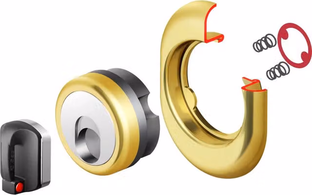 Serratura magnetica cilindrica DISEC MR 500F Defender colore oro