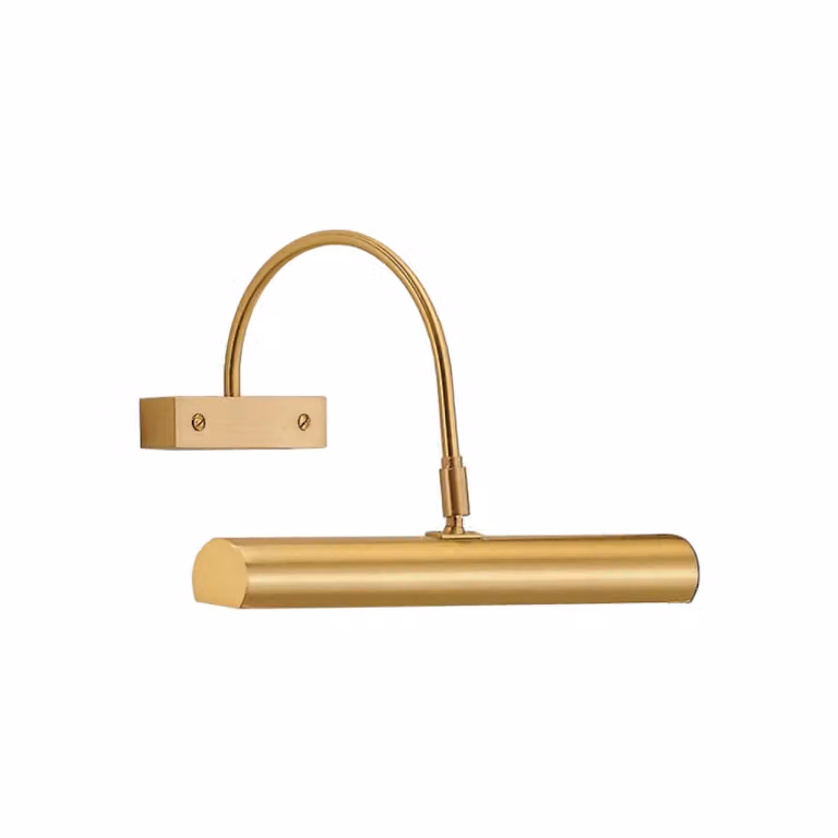 Knapstein Lampada per quadri Grit-30, lunghezza 30 cm, colore ottone opaco dimmerabile, Ottone / Oro, Soggiorno / Sala da pranzo, Ottone, Applique