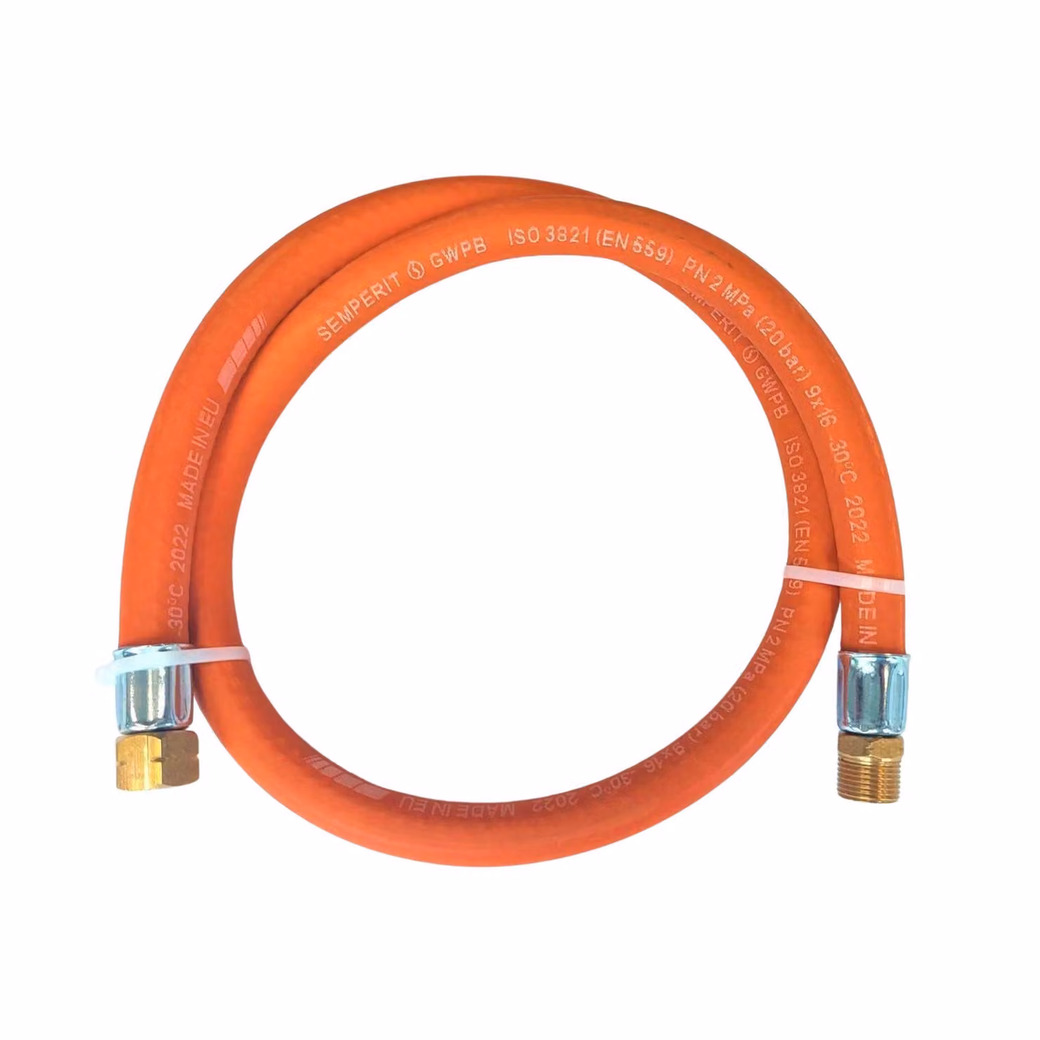 Prolunga per tubo del gas propano-butano Zatech 15 m 20 bar Ø9,0 mm 3/8" filettatura sinistra x 3/8" filettatura esterna sinistra Camper Bruciatore Fornello a gas