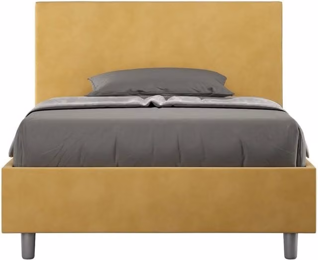Letto Singolo 80x190 cm con Rete Adele Ocra