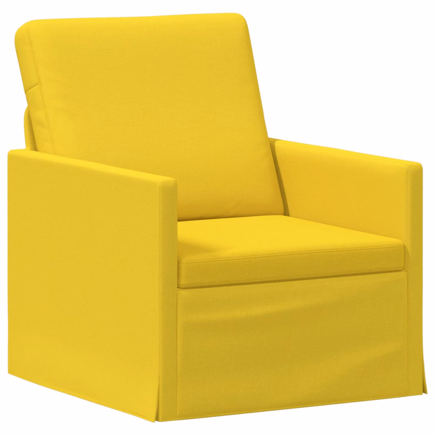 vidaXL Divano Singolo Moderno Giallo con Braccioli e Struttura in Metallo L: 70 cm, P: 81 cm, H: 82 cm
