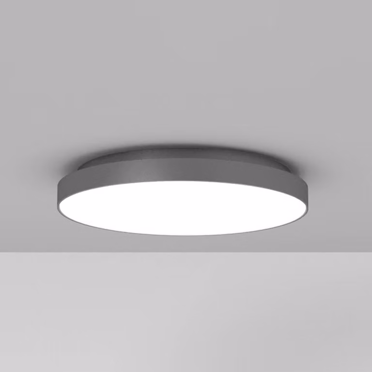 Rotaliana Plafoniera di design Venere W2, Alluminio / Grigio / Zincato, Soggiorno / Sala da pranzo, Alluminio, Design, Plafoniera