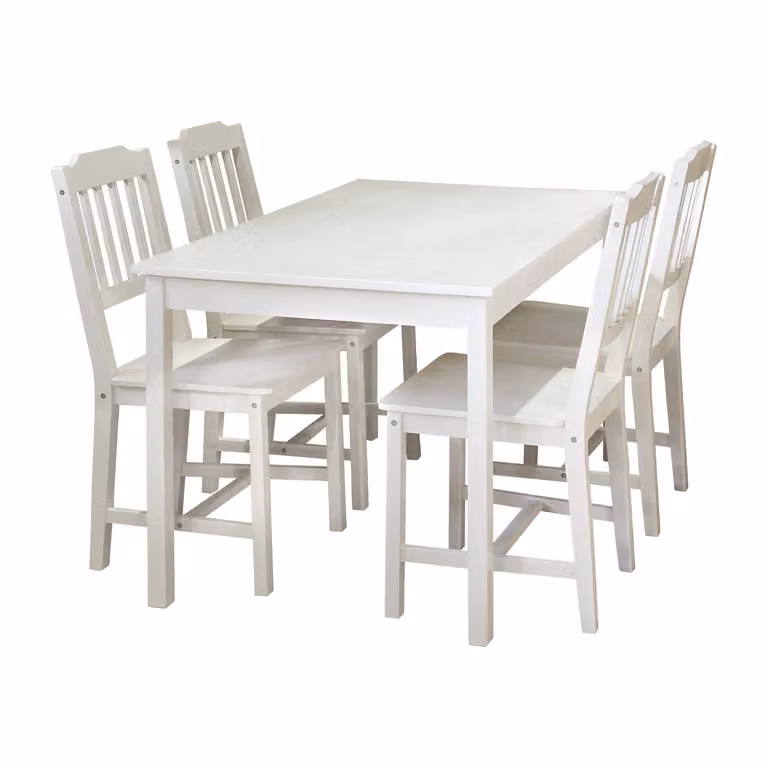 Tavolo + 4 sedie 8849 laccato bianco