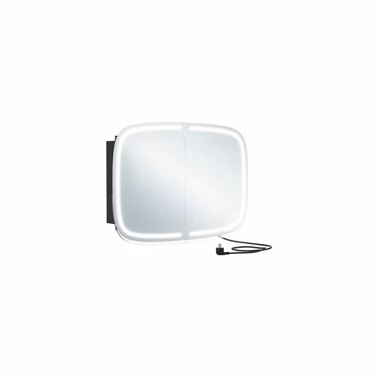 Armadietto Bagno da Parete con Specchio e Luce