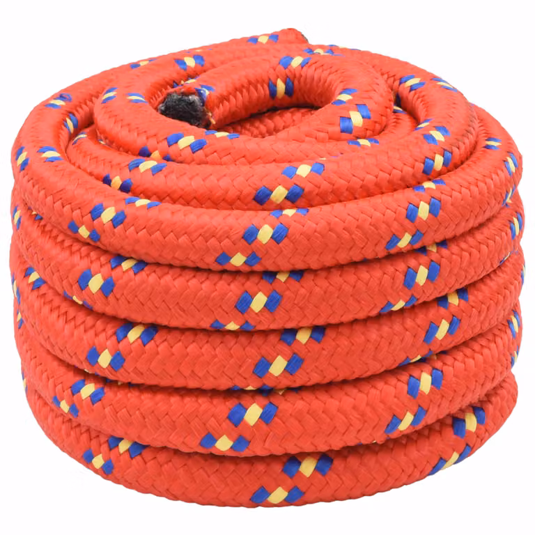 Corda multiuso vidaXL in plastica rossa, diametro 30 mm, lunghezza 50 m, carico massimo 540 kg