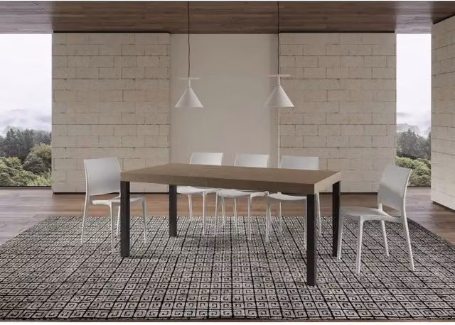 Tavolo allungabile Everyday Premium ITAMOBY con telaio antracite e piano tortora, L: 200/304 cm, P: 90 cm – 1